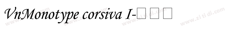 VnMonotype corsiva I字体转换